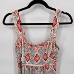 Fresh Produce Midi Dress Womens Medium White Red Southwest Print Rayon Blend Photo 1