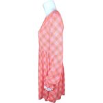 BP NWT . Womens XS Pink Red Ian Bias Plaid Long Balloon Sleeve Midi Dress… Photo 3