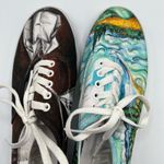 Vans Mens 6.5 Womens 8 Shoes Sneakers Blue Black Art Scenes Customized Skater Photo 11