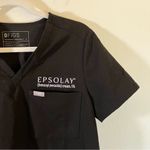 FIGS Scrub Top Black Technical Collection V Neck Single Pocket Sz S EUC HAS LOGO Photo 6