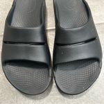 OOFOS OOAHH unisex black comfort slide sandals women’s shoe size 9 men’s 7 Photo 2