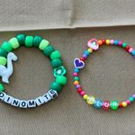 Handmade NEW Lot Of 2 Kandi Bracelets EDM Rave Festival Dinosaur PLUR Colorful Fun Photo 5