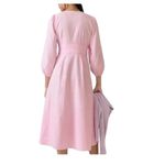 J.Crew - Stretch Viscose-Blend Button-Front Midi Dress Light Pink Sz 18 Photo 1