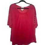 Chinese Laundry New York Laundry Top Women 3XL Plus Size Pink Modal Blend Gold Button Casual Photo 0