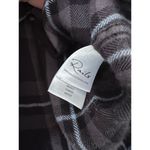 Rails Bianca Flannel Shirt Dress Women's Buttondown Small Grey Black Plaid Cozy Photo 3