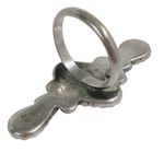 ZUNI Artist Signed LES Southwestern Natural Coral Vintage Ring Sz 5 Photo 1