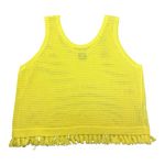 PINKO Yellow Crochet Fringe Tank Top Size M Photo 0