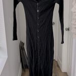 Reformation Cora Knit Ribbed Off Shoulder Midi Dress Black Size S $165 Photo 3