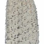 Davi & Dani  Cream Sequin and Feather Skirt Photo 0