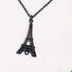 Gunmetal Eiffel Tower France Necklace New Photo 3