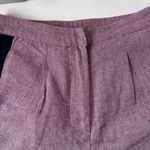 VALIJA Pleated Womens Shorts Sz Small ColorBlock Chevron High Rise 2" Red Preppy Photo 1