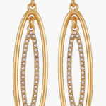 Vince Camuto 💕💕 Crystal Linear Drop Earrings ~ Gold NWT Photo 0