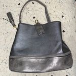 Kate Landry shoulder bag purse silver metallic gold zipper detail tassel Photo 0