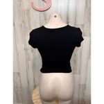 No Boundaries  Black Ruched Drawstring Crop Top Size S Photo 1