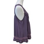 Entro  Purple Lace Embriodered Sleeveless Tunic Top or Dress (M) EUC Photo 2