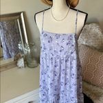 Storia NWT  Emmy lilac Embroidered Floral cottage western chiffon Maxi Dress L Photo 3