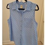 Faded Glory  Womens Size L (12-14) Light Blue with White Anchor Sleeveless Top Photo 0