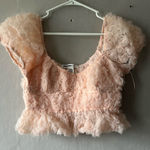 Altar'd State Altar’d State Light Pink Rose Babydoll Mesh Top Size Medium Photo 0