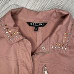 Baccini  brown Jean jacket with brown and copper rivet design long sleeve medium Photo 3