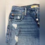 Maurice's  8 Raw Hem Button Fly Medium Wash Blue Jeans Denim  Shorts Photo 5