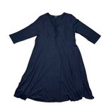 Torrid  Black Midi Jersey Tie-Front 3X Plus Size Knee Length 3/4 Sleeve V-Neck Photo 3