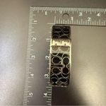 Coach  Signature C Black Enameled Silver-tone Bangle Bracelet 57.9g. Photo 12