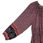 VICI  Extra Large Pink Floral Boho Tassel Long Sleeve Mini Dress Photo 2