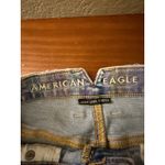 American Eagle  Outfitters Womens Denim Shorts Size 10 Striped Frayed Hem Photo 1