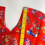Johnny Was NWOT  Floral Oversize Short Sleeve Top Blouse Women Size S Red V-Neck Photo 13