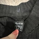 SheIn  Black Ribbed High Neck Cropped Tank Top Photo 3