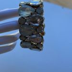 Vintage Italian Bracelet Large clear Blue Multiple Crystals Stones Quality Sz 7” Photo 6