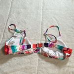 Bar III Multi Waves Printed Strappy Bralette Bikini Swim Top Pink Purple size L Photo 3