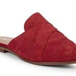 Seychelles Existence Red Suede Basket Weave Flat Mules New in Box Photo 0