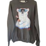 The Laundry Room Polar Bear Coca Cola Jumper in Gravity Grey Small Womens Sweats Photo 3