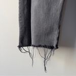 Madewell Classic Straight Jean Gray Jeans denim raw hem zip button pockets EUC Photo 6