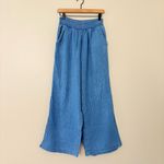 Aerie  Gauzy High Waisted Pool Party Pant Slit Side Wide Leg Size M Photo 2