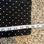 Lands' End Womens Size 12 Mid Rise Slim Leg Polka Dot Pants Black White Photo 5