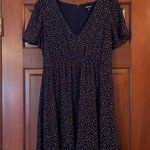 Madewell  dot ruffle dress navy size 00 Photo 2
