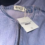 NWT ETICA Fatima Denim Utility Jumpsuit Color: Cyclone Violet Purple Size XS Photo 7