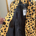 Yellow and black animal print blazer size XL Photo 7