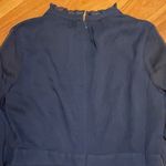 NWOT Boden Sarah Frill Button Front Chiffon Jumpsuit Navy 10 Blue Photo 4