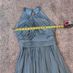 Dessy Collection Halter Chiffon Maxi Gown Icelandic Blue Formal Dress 8 Photo 6