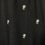 Kenar Vintage Black with Floral Embroidery Linen Blend Halter Maxi Dress Size 14 Photo 6