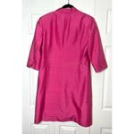 Liz Claiborne Liz Clairborne Collection Bright Pink 100% Silk 3/4 Sleeve Light Jacket Size 12 Photo 7