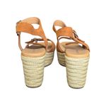 Lucky Brand  Naveah Espadrille Sandals Carmel Brown Tan Open Toe Heels Womens 9 Photo 2