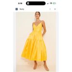 Hutch Yellow Bustier Tiered Midi Dress Size 6 NWT Photo 9