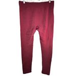 Faded Glory  Burgundy Ribbed Leggings - L - 30" Waist, 24" Inseam Photo 1