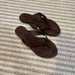 Reformation  Jessie Thong Sandal in Espresso Suede Photo 5