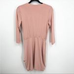 Lovers + Friends Happy Faux Wrap 3/4 Sleeves V-Neckline Ruched Mini Dress NEW Photo 2