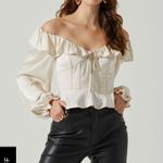 ASTR MALIA OFF SHOULDER SATIN TOP   Photo 0